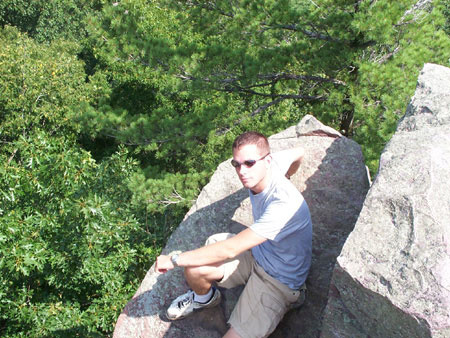 Mike on rock