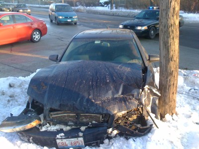 Wrecked Audi